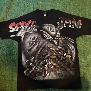 Vintage 1996 Space Jam Movie AOP Tee Shirt XL